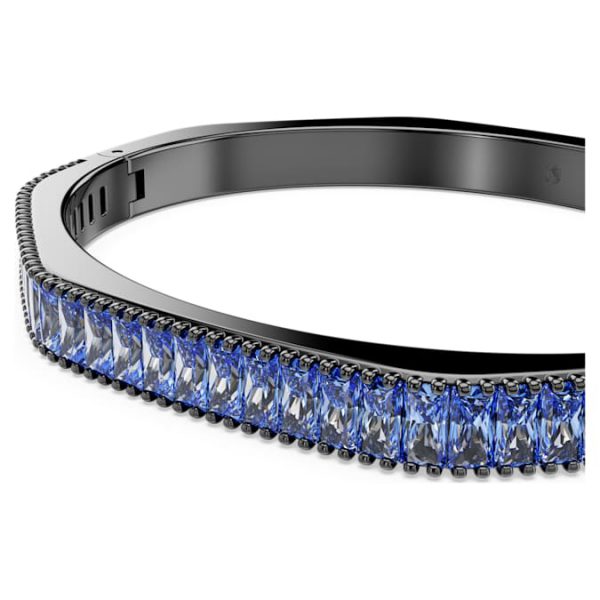 Matrix bangle Baguette cut, Octagon shape, Blue, Ruthenium plated - Image 5