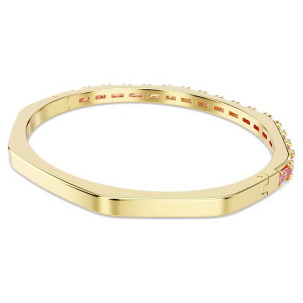 Matrix bangle Baguette cut, Octagon shape, Pink, Gold-tone plated - Image 6