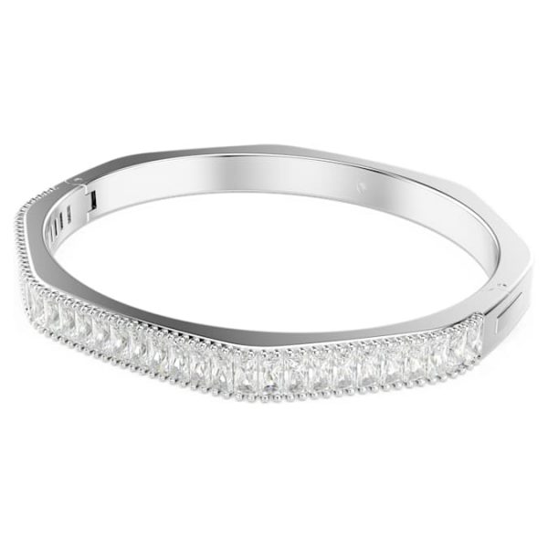 Matrix bangle Baguette cut, Octagon shape, White, Rhodium plated - Image 3