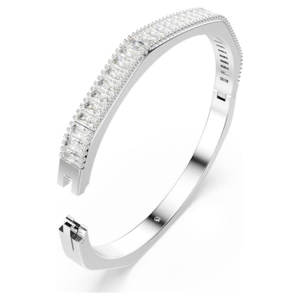 Matrix bangle Baguette cut, Octagon shape, White, Rhodium plated - Image 4