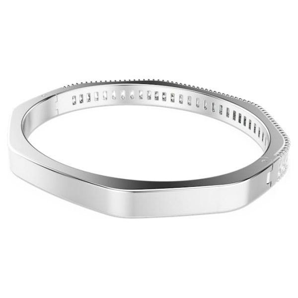 Matrix bangle Baguette cut, Octagon shape, White, Rhodium plated - Image 6