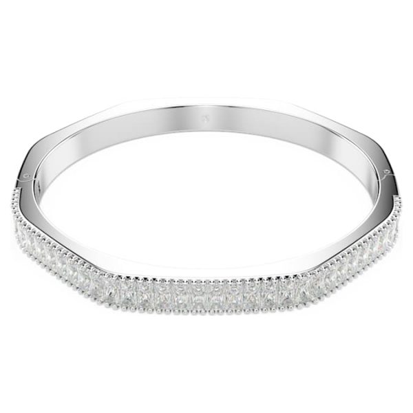 Matrix bangle Baguette cut, Octagon shape, White, Rhodium plated - Image 8