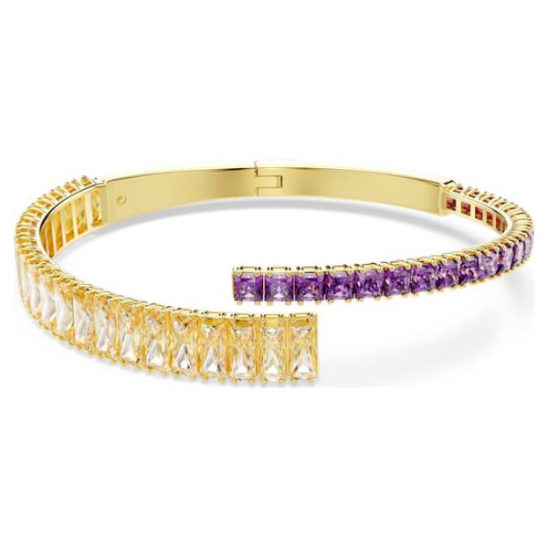 Matrix bangle Mixed cuts, Multicolored, Gold-tone plated - Image 8
