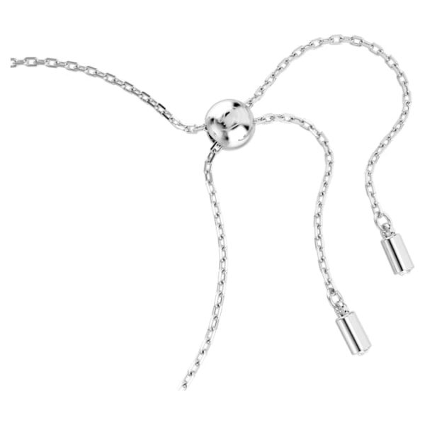 Matrix bracelet Baguette cut, Knot, White, Rhodium plated - Image 4