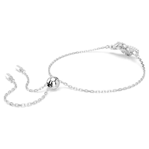 Matrix bracelet Baguette cut, Knot, White, Rhodium plated - Image 6