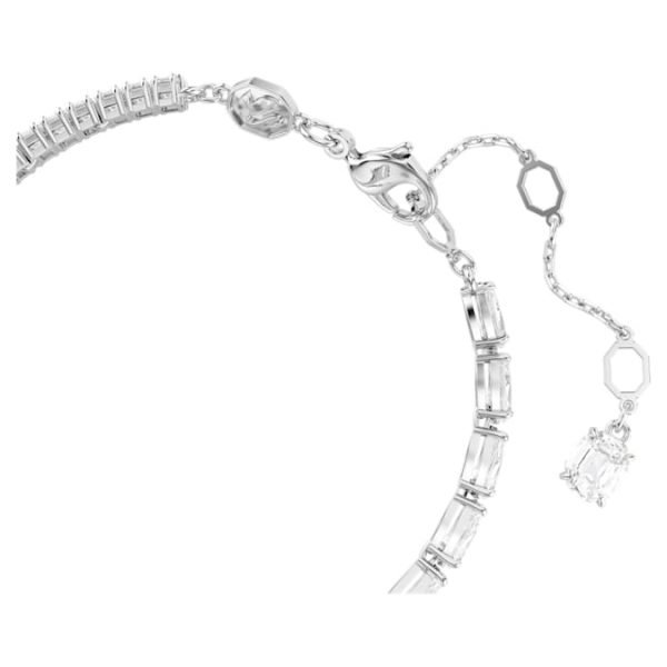 Matrix bracelet Mixed cuts, White, Rhodium plated - Image 4
