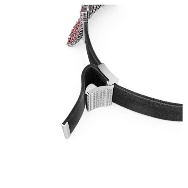 Matrix choker Baguette cut, Pink, Rhodium plated - Image 4