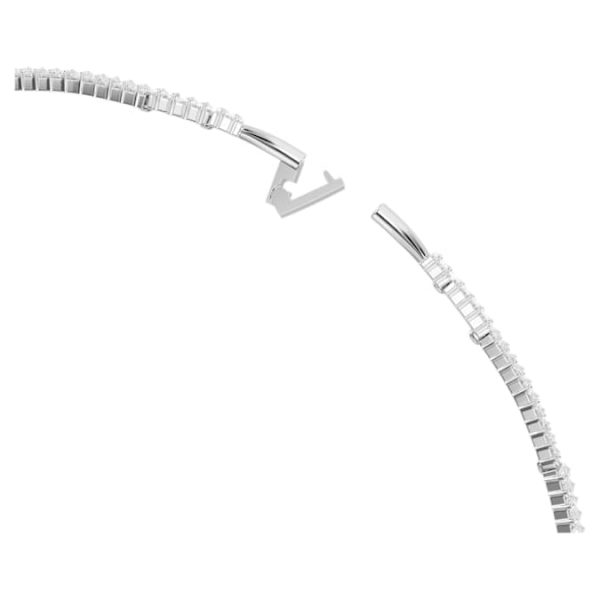 Matrix choker Baguette cut, White, Rhodium plated - Image 4