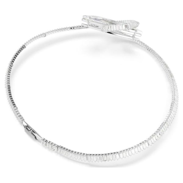 Matrix choker Baguette cut, White, Rhodium plated - Image 6