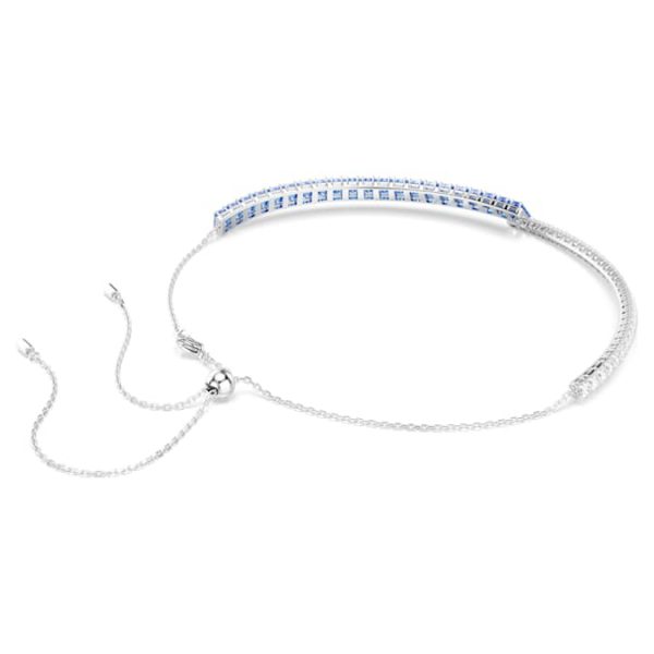 Matrix choker Mixed cuts, Blue, Rhodium plated - Image 6