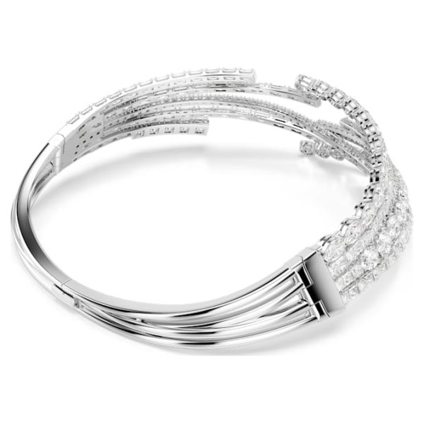 Matrix choker Mixed cuts, White, Rhodium plated - Image 6