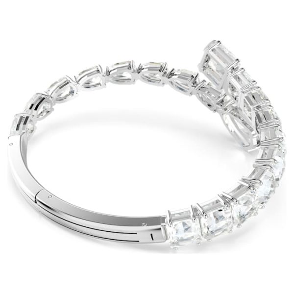 Matrix cuff Mixed cuts, White, Rhodium plated - Image 5