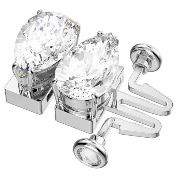Matrix extender Pear cut, White, Rhodium plated - Image 2