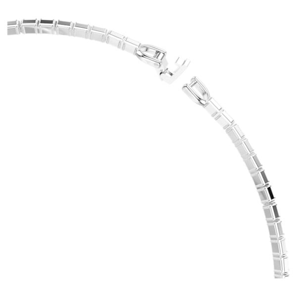 Matrix necklace Baguette cut, White, Rhodium plated - Image 4