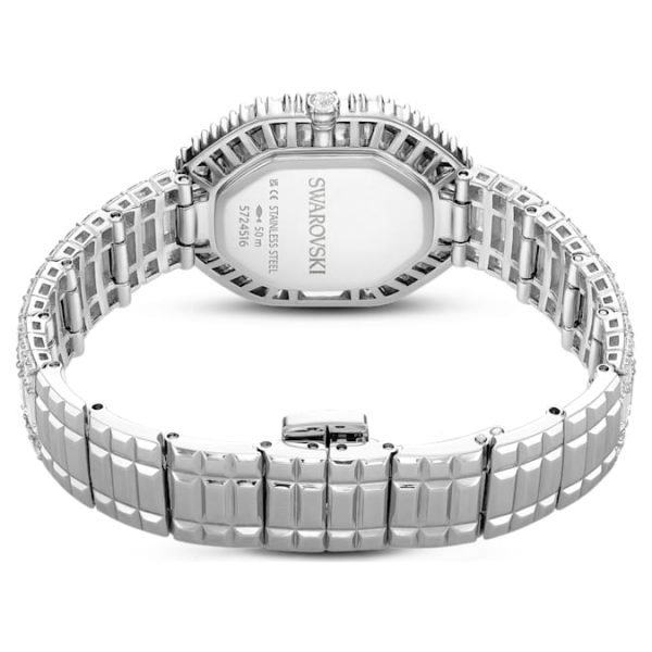 Matrix octagon watch Baguette cut, Metal bracelet, Silver tone, Stainless steel - Image 4