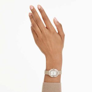 Matrix octagon watch Metal bracelet, Gold tone, Champagne gold-tone finish
