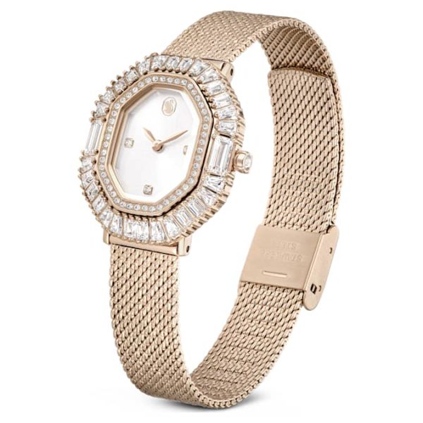 Matrix octagon watch Metal bracelet, Gold tone, Champagne gold-tone finish - Image 3