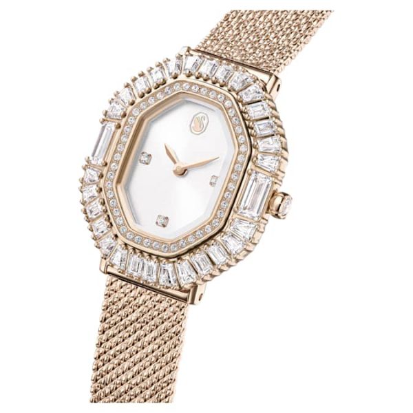 Matrix octagon watch Metal bracelet, Gold tone, Champagne gold-tone finish - Image 5