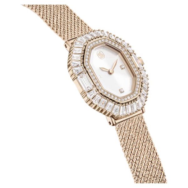Matrix octagon watch Metal bracelet, Gold tone, Champagne gold-tone finish - Image 6