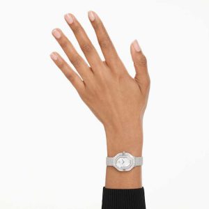 Matrix octagon watch Metal bracelet, Silver tone, Stainless steel