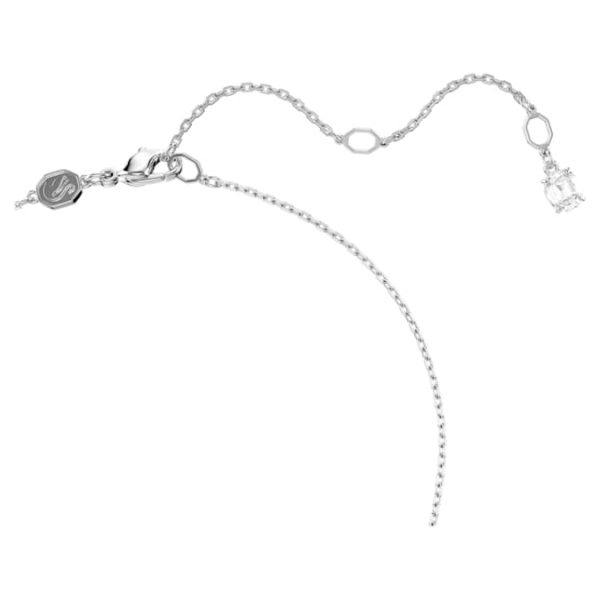 Matrix pendant Baguette cut, Knot, White, Rhodium plated - Image 5