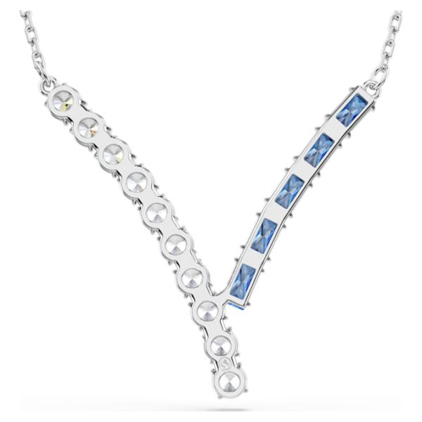 Matrix pendant Mixed cuts, Blue, Rhodium plated - Image 6