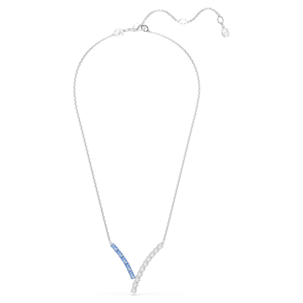 Matrix pendant Mixed cuts, Blue, Rhodium plated - Image 3