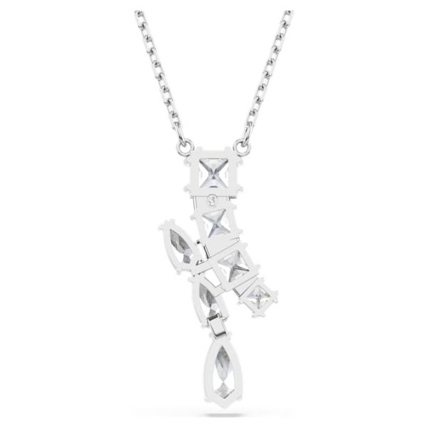Matrix pendant Mixed cuts, White, Rhodium plated - Image 5