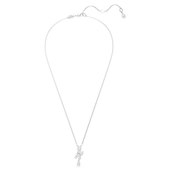 Matrix pendant Mixed cuts, White, Rhodium plated - Image 3