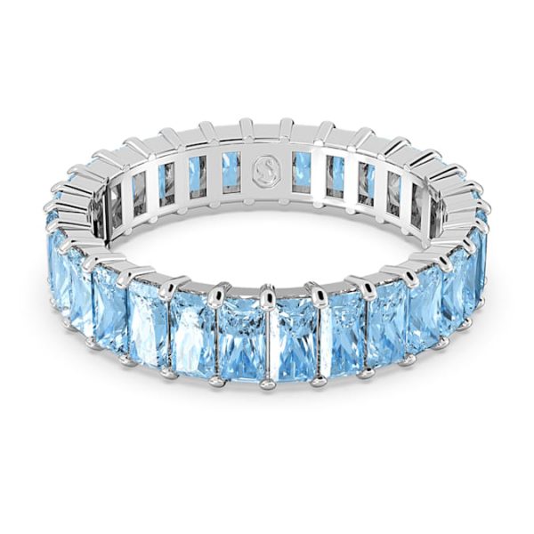 Matrix ring Baguette cut, Blue, Rhodium plated - Image 2