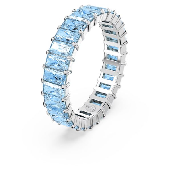 Matrix ring Baguette cut, Blue, Rhodium plated - Image 3