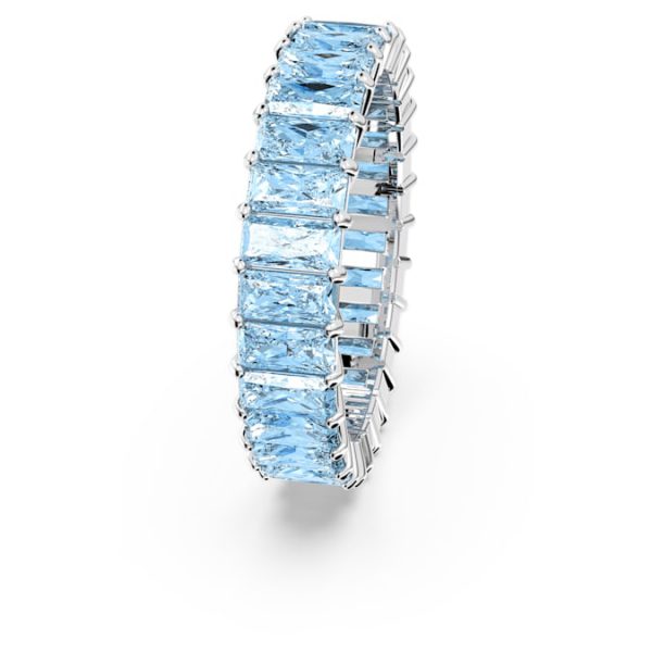 Matrix ring Baguette cut, Blue, Rhodium plated - Image 4