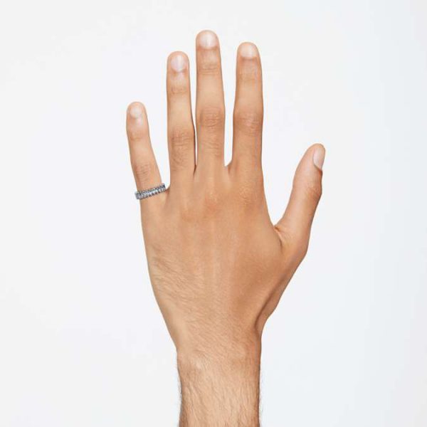 Matrix ring Baguette cut, Gray, Ruthenium plated - Image 6