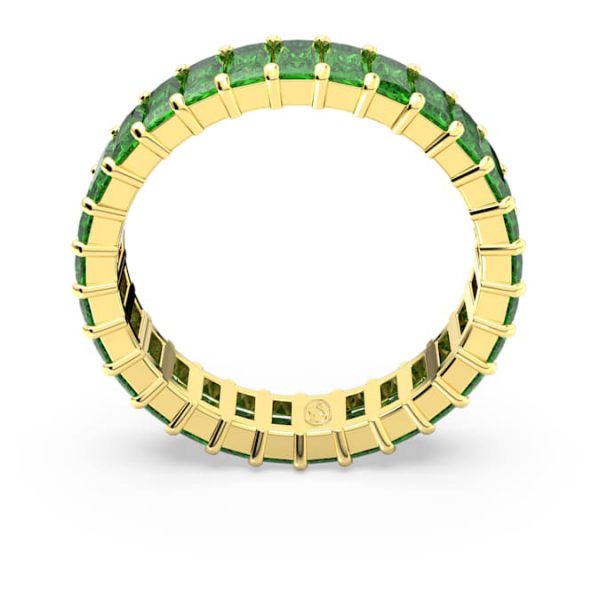 Matrix ring Baguette cut, Green, Gold-tone plated - Image 5