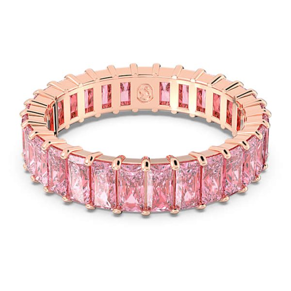 Matrix ring Baguette cut, Pink, Rose gold-tone plated - Image 2