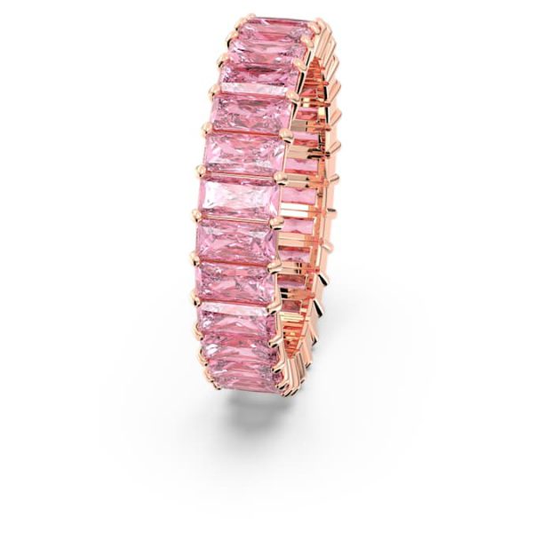 Matrix ring Baguette cut, Pink, Rose gold-tone plated - Image 4