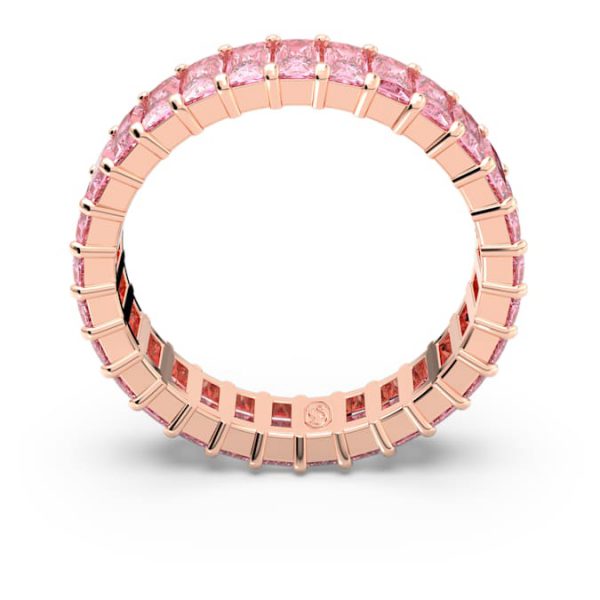 Matrix ring Baguette cut, Pink, Rose gold-tone plated - Image 5