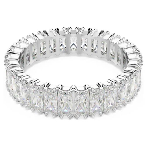 Matrix ring Baguette cut, White, Silver-tone finish - Image 8
