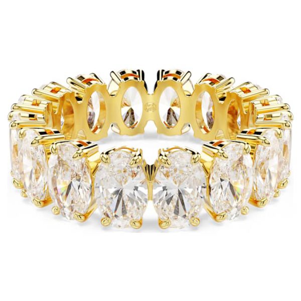 Matrix ring Oval cut, White, Gold-tone plated - Image 2