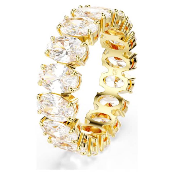 Matrix ring Oval cut, White, Gold-tone plated - Image 3