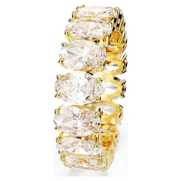 Matrix ring Oval cut, White, Gold-tone plated - Image 4