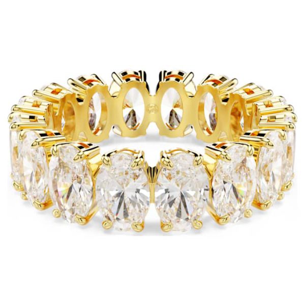 Matrix ring Oval cut, White, Gold-tone plated - Image 7