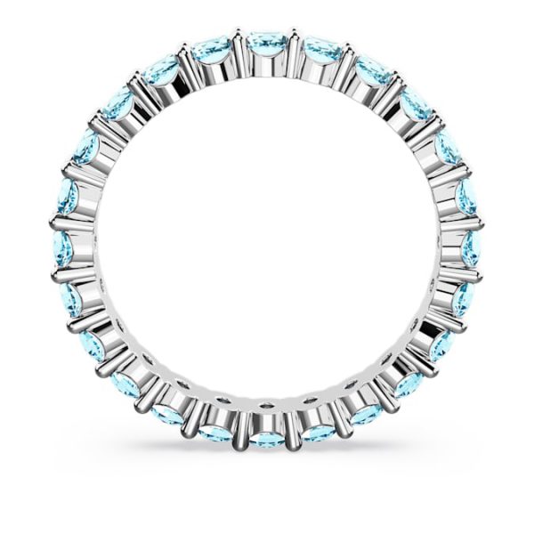 Matrix ring Round cut, Blue, Rhodium plated - Image 5