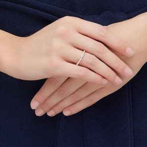 Matrix ring White, Rose gold-tone plated