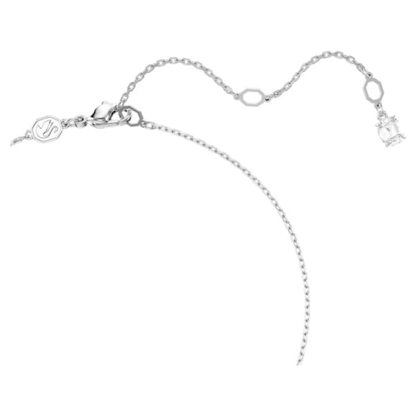 Matrix set Crystal pearl, Round cut, White, Rhodium plated - Image 4