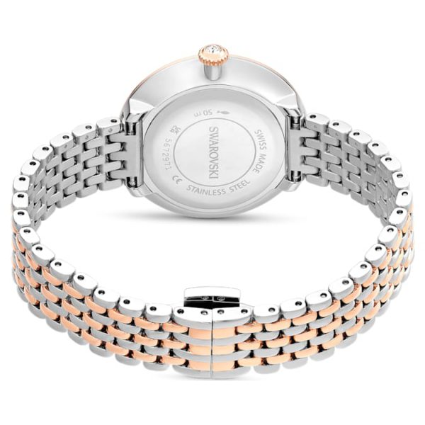 Matrix tennis 7-link watch Swiss Made, Metal bracelet, Rose gold tone, Mixed metal finish - Image 4