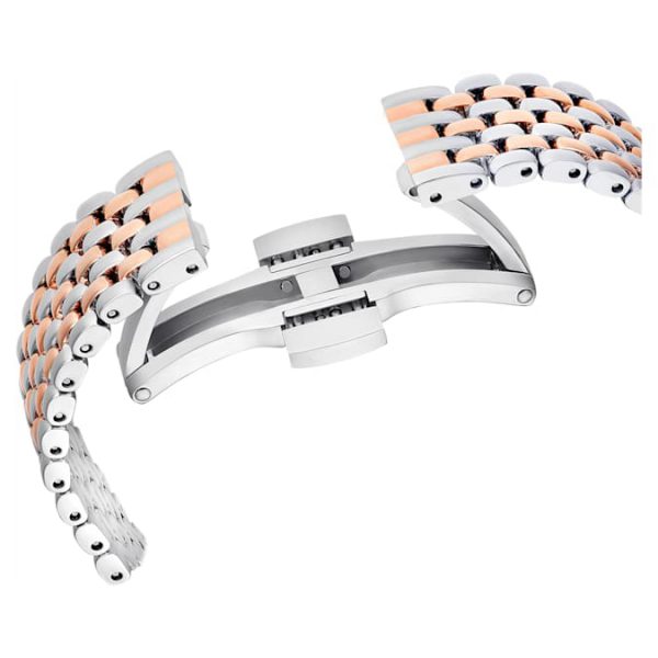 Matrix tennis 7-link watch Swiss Made, Metal bracelet, Rose gold tone, Mixed metal finish - Image 8