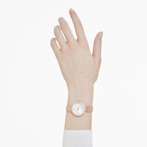 Matrix tennis 7-link watch Swiss Made, Metal bracelet, Rose gold tone, Rose gold-tone finish