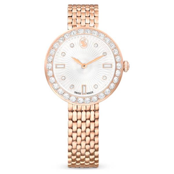 Matrix tennis 7-link watch Swiss Made, Metal bracelet, Rose gold tone, Rose gold-tone finish - Image 2