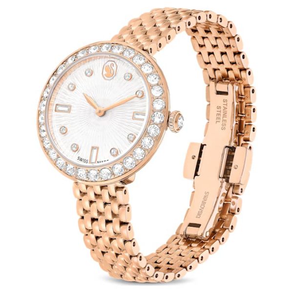 Matrix tennis 7-link watch Swiss Made, Metal bracelet, Rose gold tone, Rose gold-tone finish - Image 3